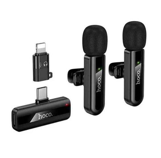 Hoco L20A Fair Dual Mic Lavalier Wireless Microphone