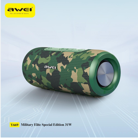 Awei Y669 Military Elite Special Edition Outdoor Dual Speaker 31W (6 Months Dealer Warranty)