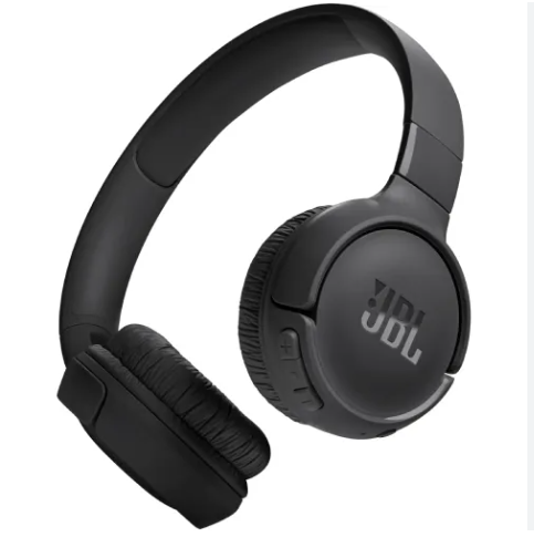JBL Tune 520BT - Wireless On-Ear Headphones, Up to 57H Battery Life and Speed Charge, Lightweight, Comfortable and Foldable Design, Hands-Free Calls with Voice Aware (Black)