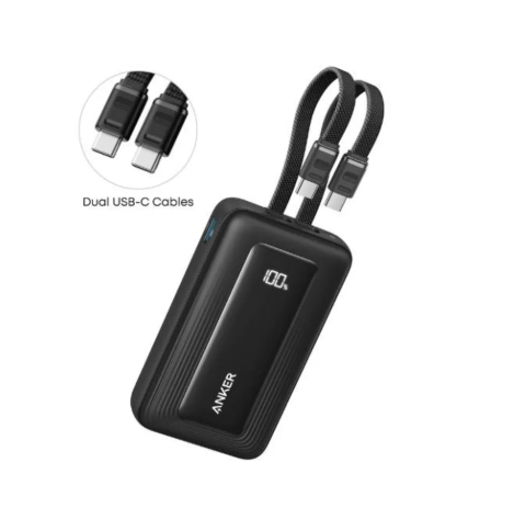 Anker Zolo A1680H12 10000mAh 35W Power Bank with Built-in Dual USB-C Cable