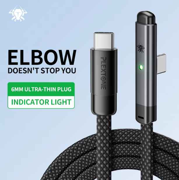 Plextone C2C T100 66W Gaming Type-C to Type-C Charging Data Cable