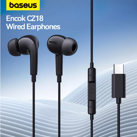 Baseus Type-c Earphone Encok CZ18 Wired Earphones Cluster