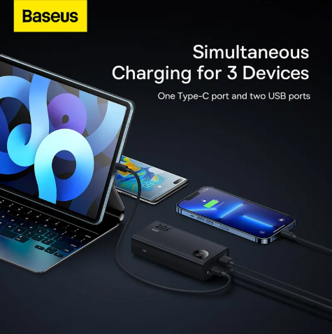 Baseus Power Bank 30W 10000Mah Adaman 2 Metal power bank With USB-C 50CM Cable PPAD0400A01
