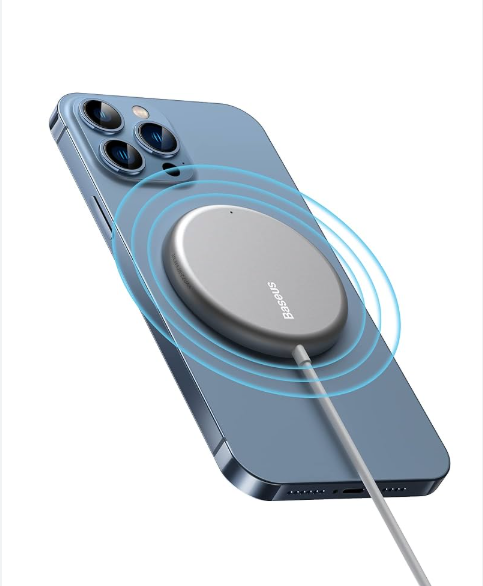 Baseus Mini Magnetic Wireless Charger 15W PD Quick Charging Pad For iPhone 12 Pro Max Thin Portable Wireless Phone Charger BQ