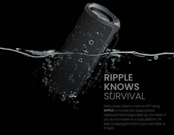 Back to products Hifuture Hifuture Ripple 30w Portable Wireless Speaker 12 Hours Playtime