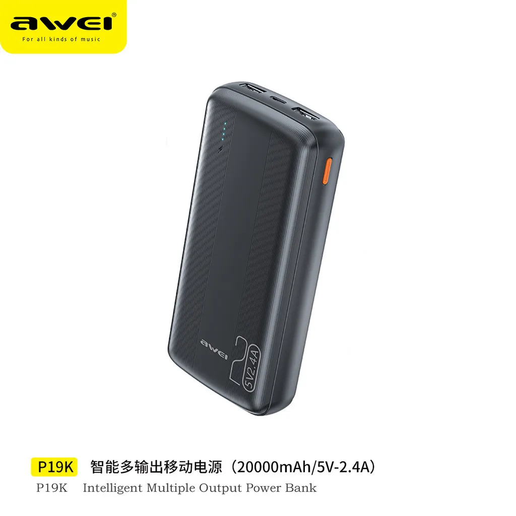 Awei P19K 20000mAh 2.4A Slim Power bank