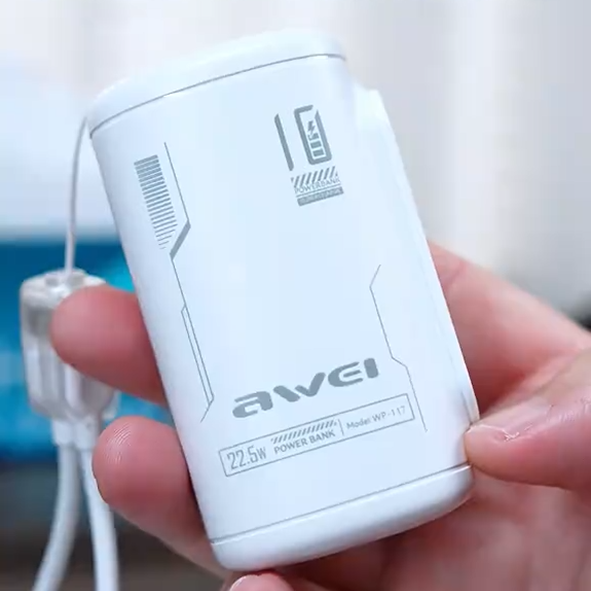 Awei WP117 Powerbank 10000mAh with Cable