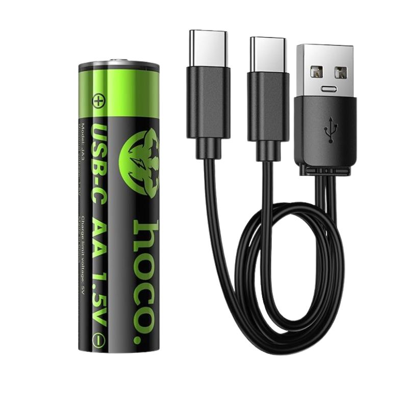 Hoco JA3 AA RECHARGEABLE LITHIUM BATTERY (2 PACKS)